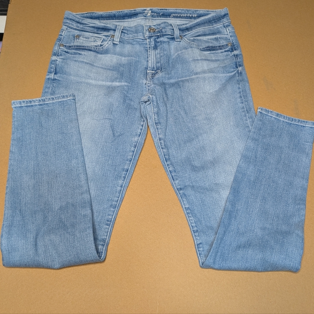 7 For All Mankind Light Blue Women's Slim Jeans
